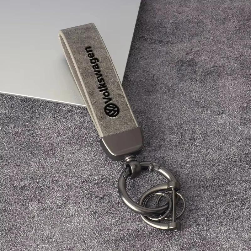 Car Key Chain Leather Key Ring For Volkswagen Golf Tiguan Jetta Transporter Passat Polo Touran VW GTD Scirocco GTI Keychain Qx0