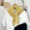 Vintage Square Floral Scarf Small Shawl Headscarf Korean Style Neck Protection Scarf
