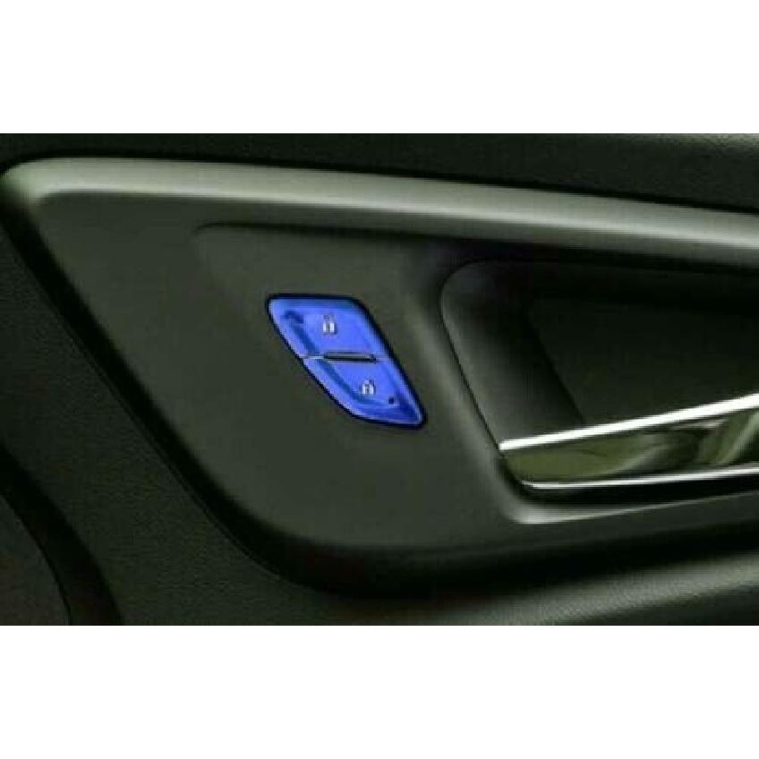 4pcs Blue Aluminum Button Sticker Inner Door Handle For Chevrolet Malibu 16~21