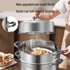 Kobach 304 Stainless Steel 3-Layer Steamer Pot, 32cm