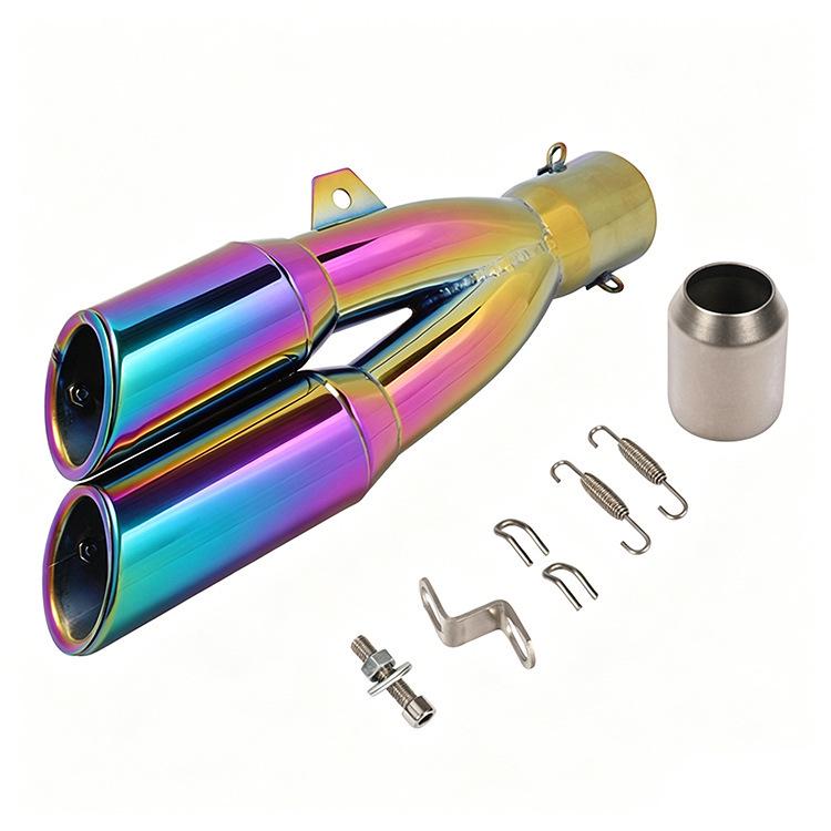 Dual Outlet Exhaust Tailpipe for CBR300, Yamaha R3/R25, Kawasaki Ninja 250 Motorcycle