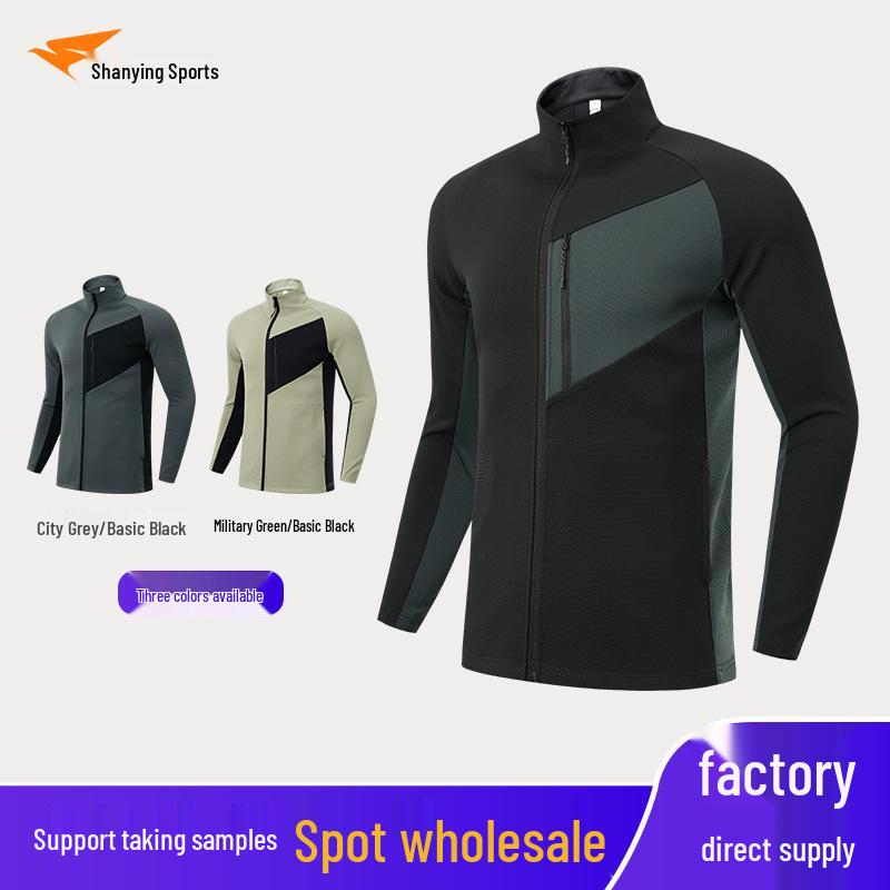 

Men s and Women s Quick-Dry Color Block Hiking Jacket with Stand Collar 3XL
