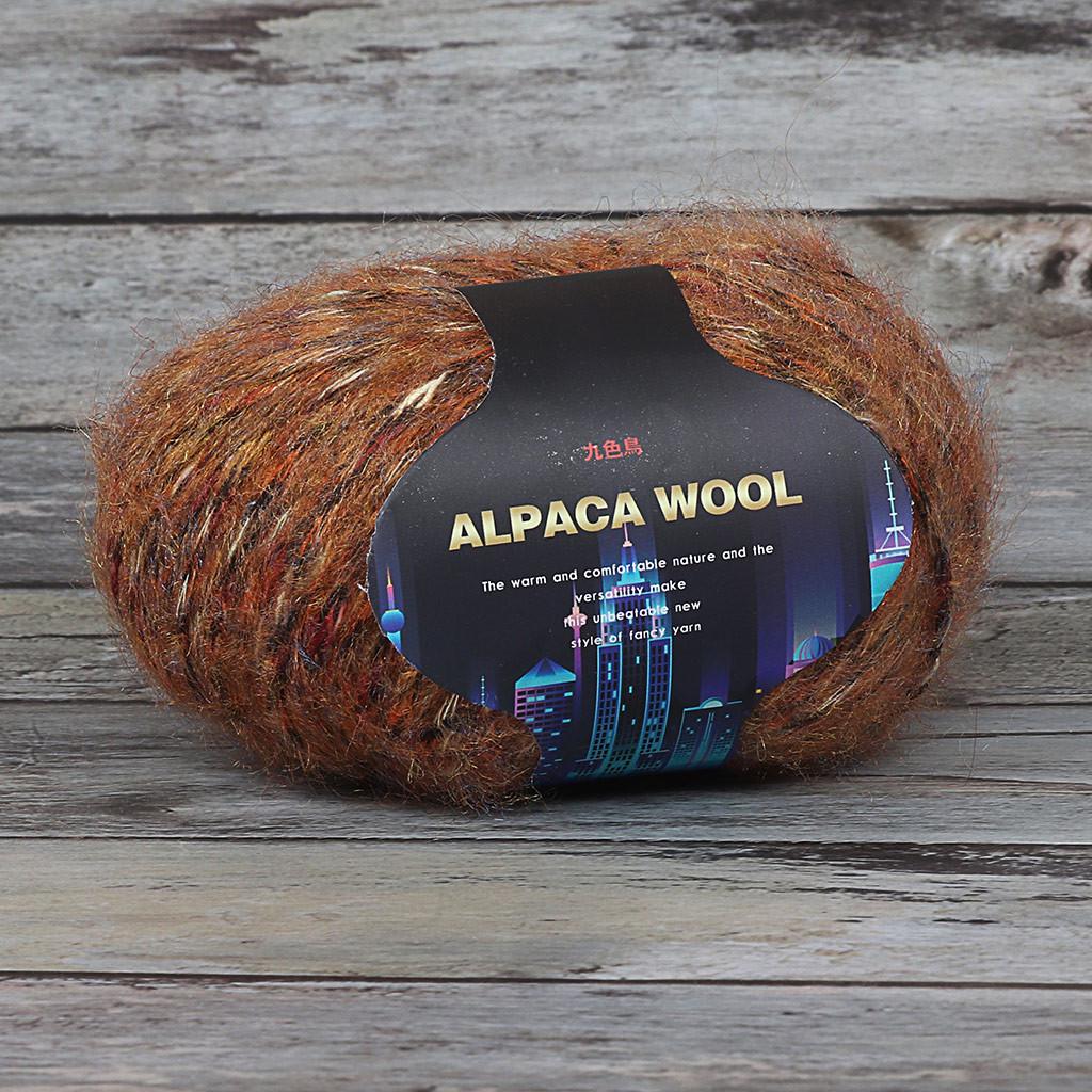 Colorful Alpacawool Hand-Knitted Coat Sweater Scarf Line In The Thick Wool