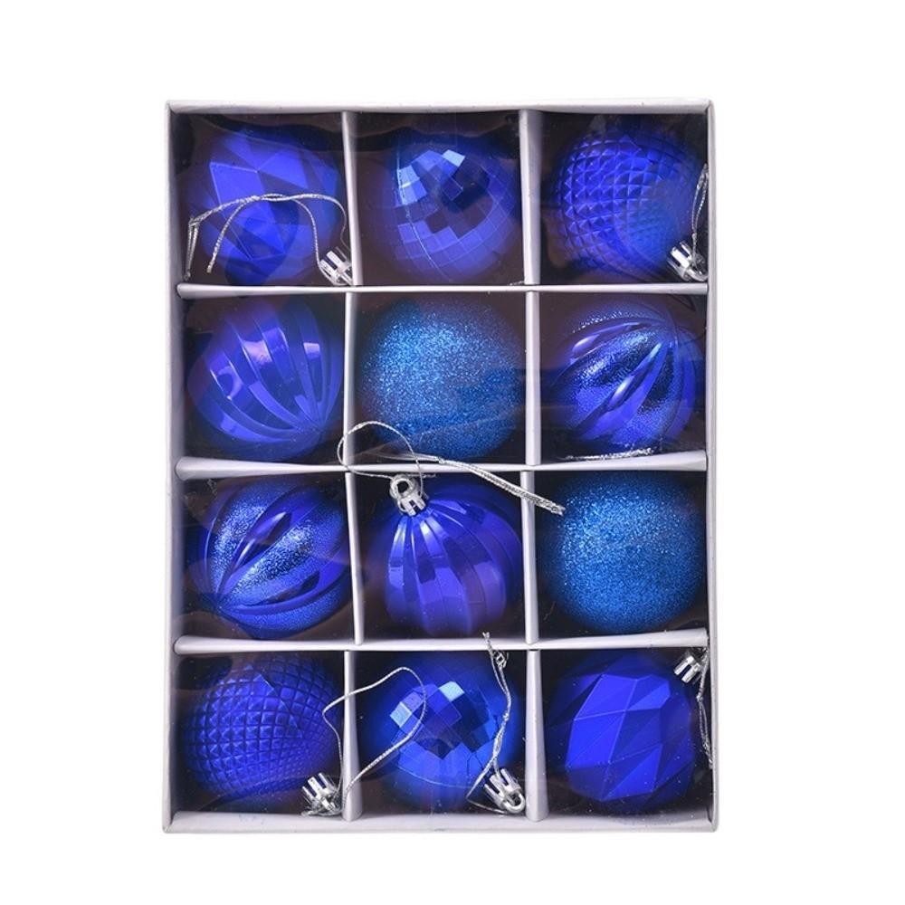 12Pcs/Set Creative Christmas Tree Balls Shiny Xmas Baubles Durable Christmas Ball  Showcase