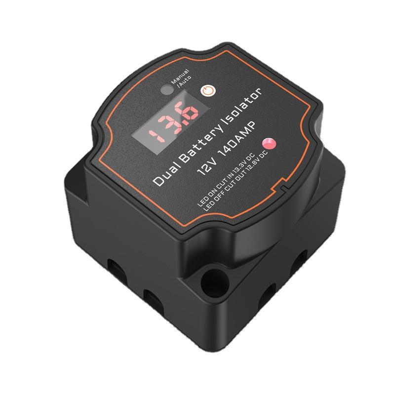 Çift Akü Ayırıcı 12V 140Amp Voltaj Göstergeli Akıllı Akü İzolatörü Araba ve Manuel Mod Voltaj Duyarlı Röle (VSR)