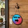 Check Out Arrow Metal Wall Art 7.87x7.87 / 11.81x11.81 Inch Round Aluminum Sign for Shop Cafe Restaurant Business Wall Decor
