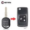KEYYOU Key Shell For Chevrolet Epica 3 Buttons Remote Control Flip Folding Keyless Entry Remote Car Key Case Auto Right Blade
