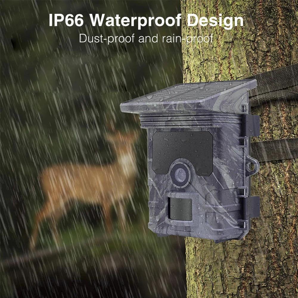 LS VISION Solar Wildlife 50MP 4K Video Trail Camera Night Vision 0.3s Motion Activated Waterproof Garden Camera Outdoor Hunting Monitoring