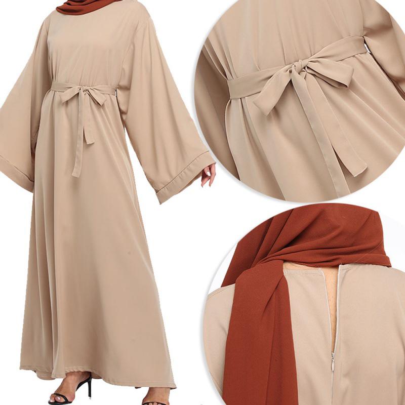 Autumn Lace-Up Skirt Plus Size Muslim Prayer Dress