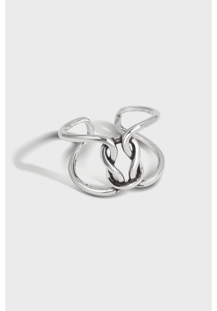 S925 Sterling Silver Retro Blackened Ring: High-end European & American Style for Women