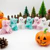 3D Printed Ghost Gear Cube Stress Anxiety Relief Halloween Cartoon Ghost Figurine Statue Fidget Toy Desktop Decoration Ornament