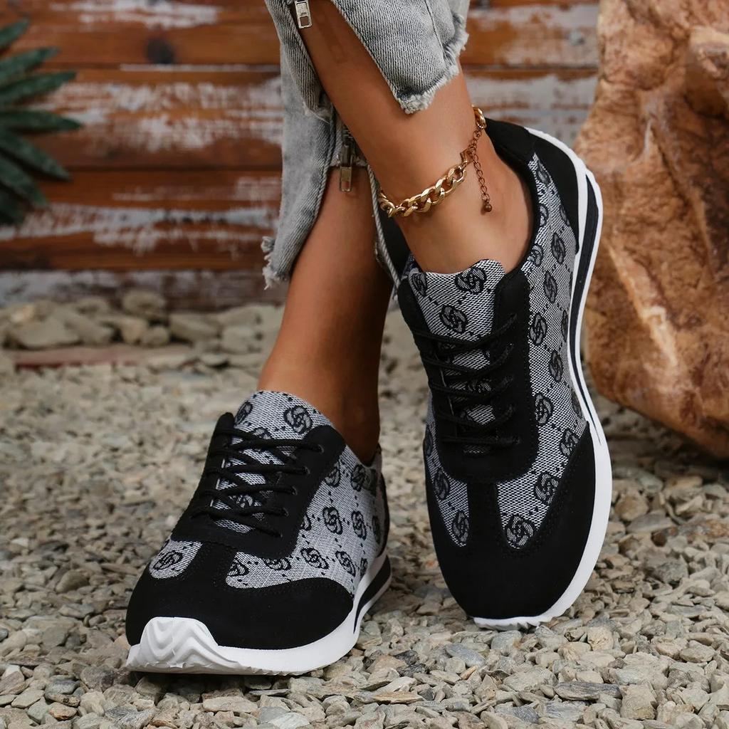 Women Sneakers  Spring Autumn Fashion Outdoor Versatile Sneakers Women Casual Comfortable Lace Up Walking Shoes for Women