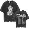 Vintage Machine Gun Kelly MGK Lost Americana Tour 2025-2026 Washed Unisex T-Shirt Man's Hip Hop Short Sleeve T-shirts St 2502