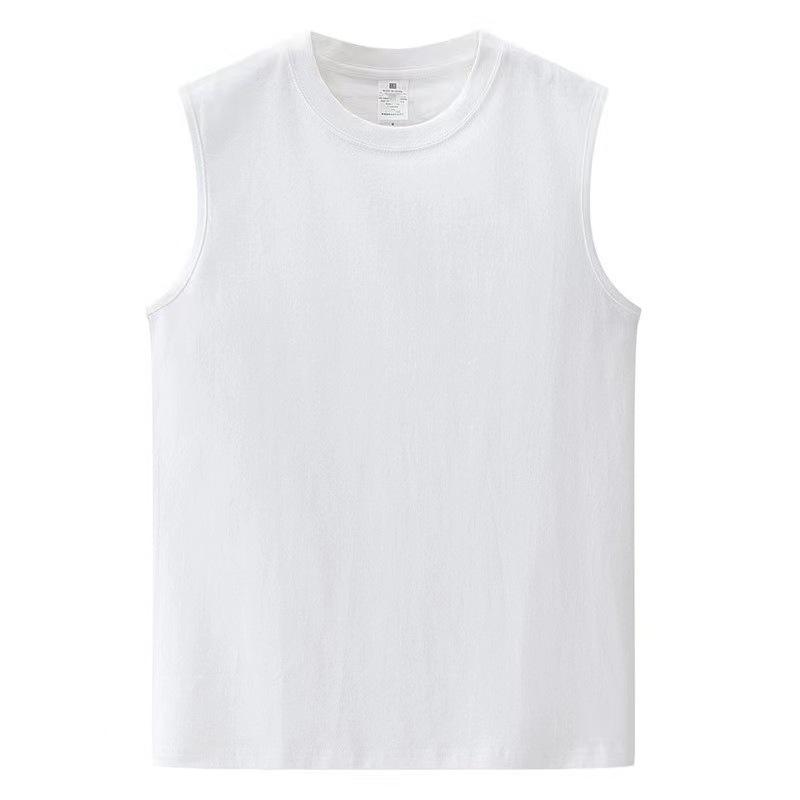 

Мужская однотонная спортивная майка без рукавов из плотной ткани S белый