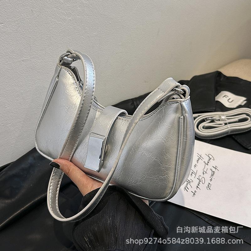 French Niche Fashion Temperament Small Bag Women's 2025 New Fashion Shoulder Bag Explosive Crossbody Underarm Bag