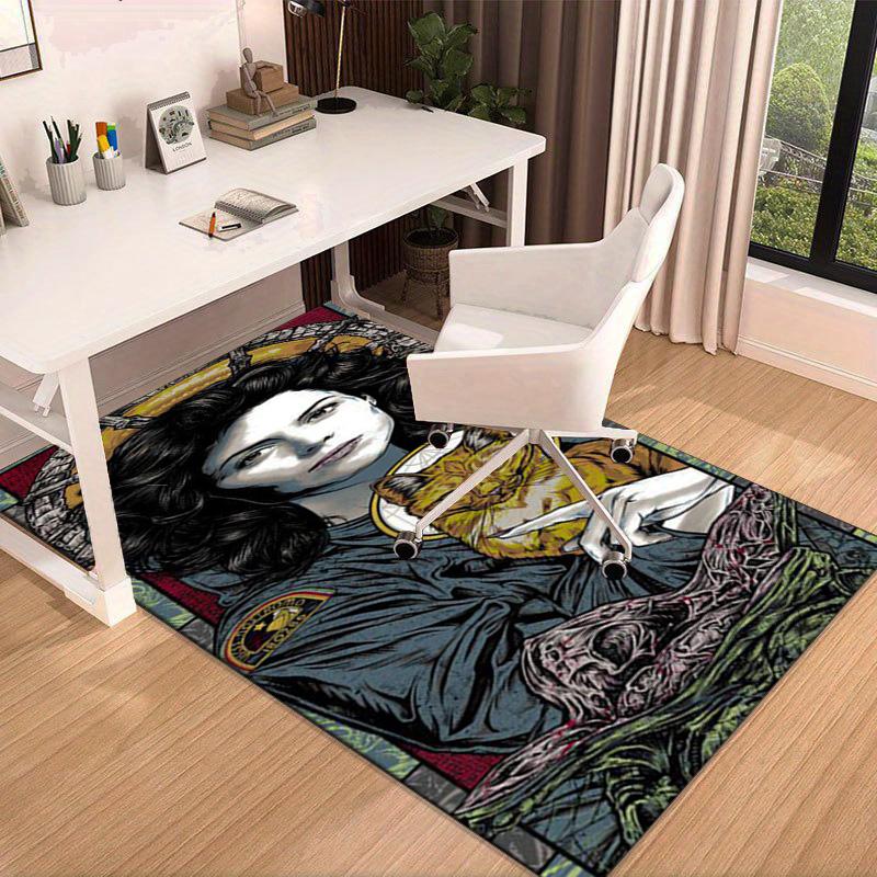 Alien horror Artwork Carpet, Chair Rug,Rug for Office Bedroom living rooms, Doormat decor Fan Gift Christmas Gift