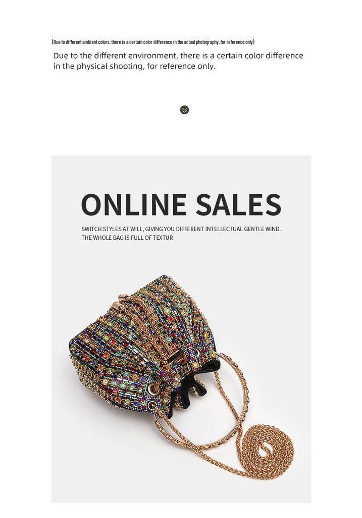 Elegant Silver AB Rhinestone Tassel Handbag - Women's Shoulder Bag for Live Streaming