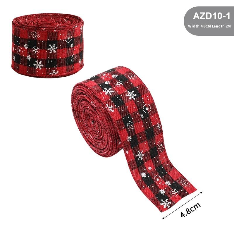 Linen Christmas Ribbons Christmas Trees Rattan Wreaths Decorative Ribbons Ribbons Party Supplies Atmospheric Decoration Ribbons