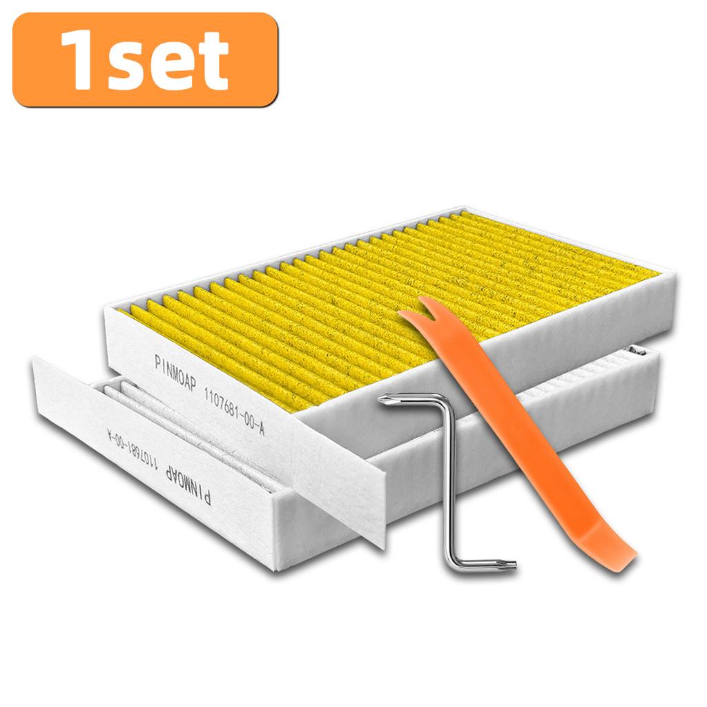 Yitong 1set Cabin Air Filter Replacement Fit for Tesla Model 3 (2017-2026) And Model Y (2020-2026) Activated Carbon Air Filter
