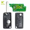 KEYECU Klappschlüssel Fernbedienung 2 Tasten 433MHz ID46 für PEUGEOT 207 208 307 308 408 Partner für Citroen C2 C3 C5 2005-2009 0536 Modell