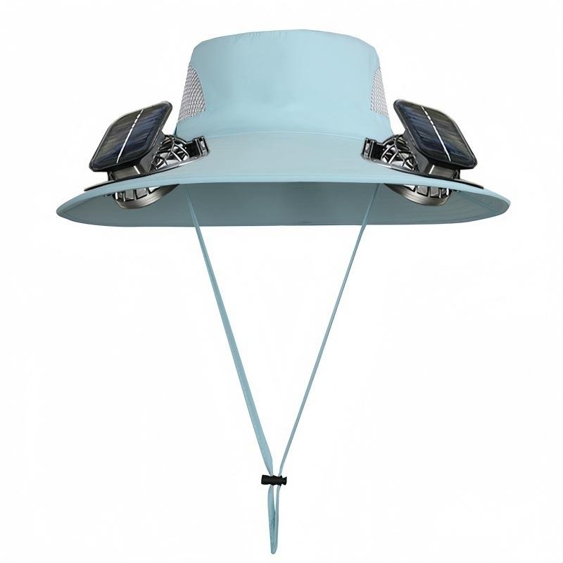 New Men's Fishing Cap Solar Charging Fan Outdoor Work Summer Casual Mountain Climbing Travel Fisherman Hat Sports Entertainment