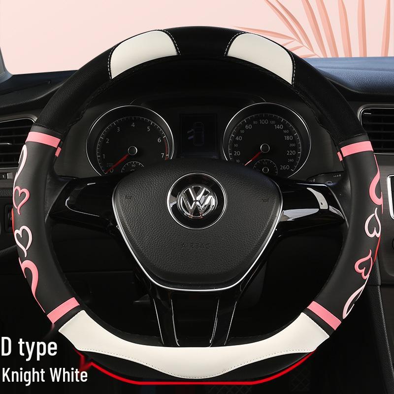 Luxury Heart Car Steering Wheel Cover - High-End Sport Design