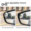 For Reversing 2Pcs Rearview Convex Mirror Clear 360 Degree Rotation Wide Angle Car Rimless Convex Parking Mirror Driving Safet
