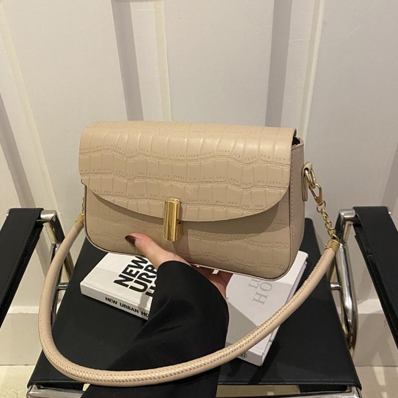 Pure Color Small Square Bag Women's Underarm Bag New Pattern Simple Commute Single Shoulder Handbag Trendy Bag
