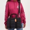 Coach Smith 34 Monogram Canvas And Smooth Leather Tote Bag Unisex Tote Bags Silver Black CP105-SVBK