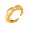 New Chinese Rice Bead Open Ring: Light Luxury Design, Colorfast Titanium Steel, Unique Temperament Finger Ring for Women