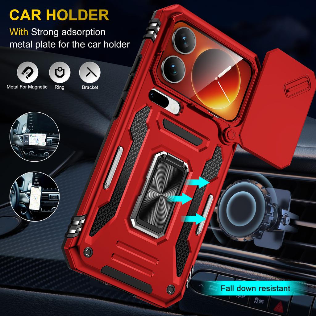 Applicable To Xiaomi 17Promax Mobile Phone Case Holder 14T Window Push Magnetic Ultra-thin Ring Mobile Phone Case