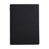 Minimalist Black A5 PU Leather Loose-Leaf Notebook with Black Card Paper Inner Pages