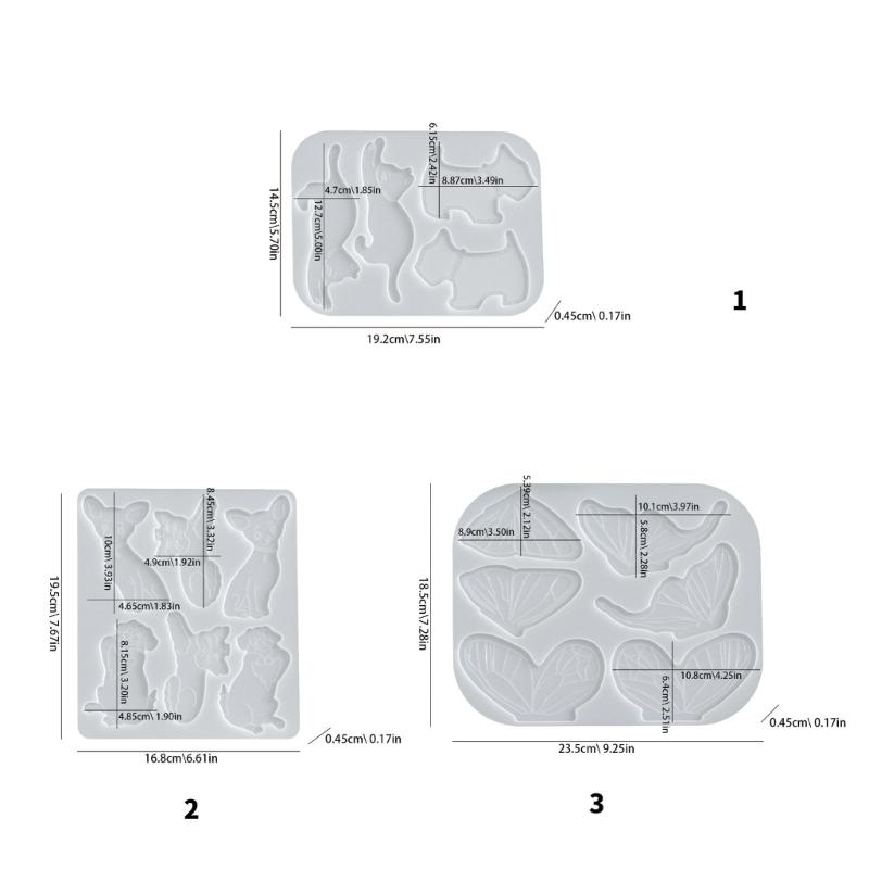 Silicone Crafting Mold For Resin Butterfly Wing Cats Dog Hair Clips Reusable Customizable Hairpin Jewelry Tool