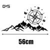 Online Car Accessories Compass Mountains Car-Styling SUV Off-road Reflective Decals Sticker Decoration