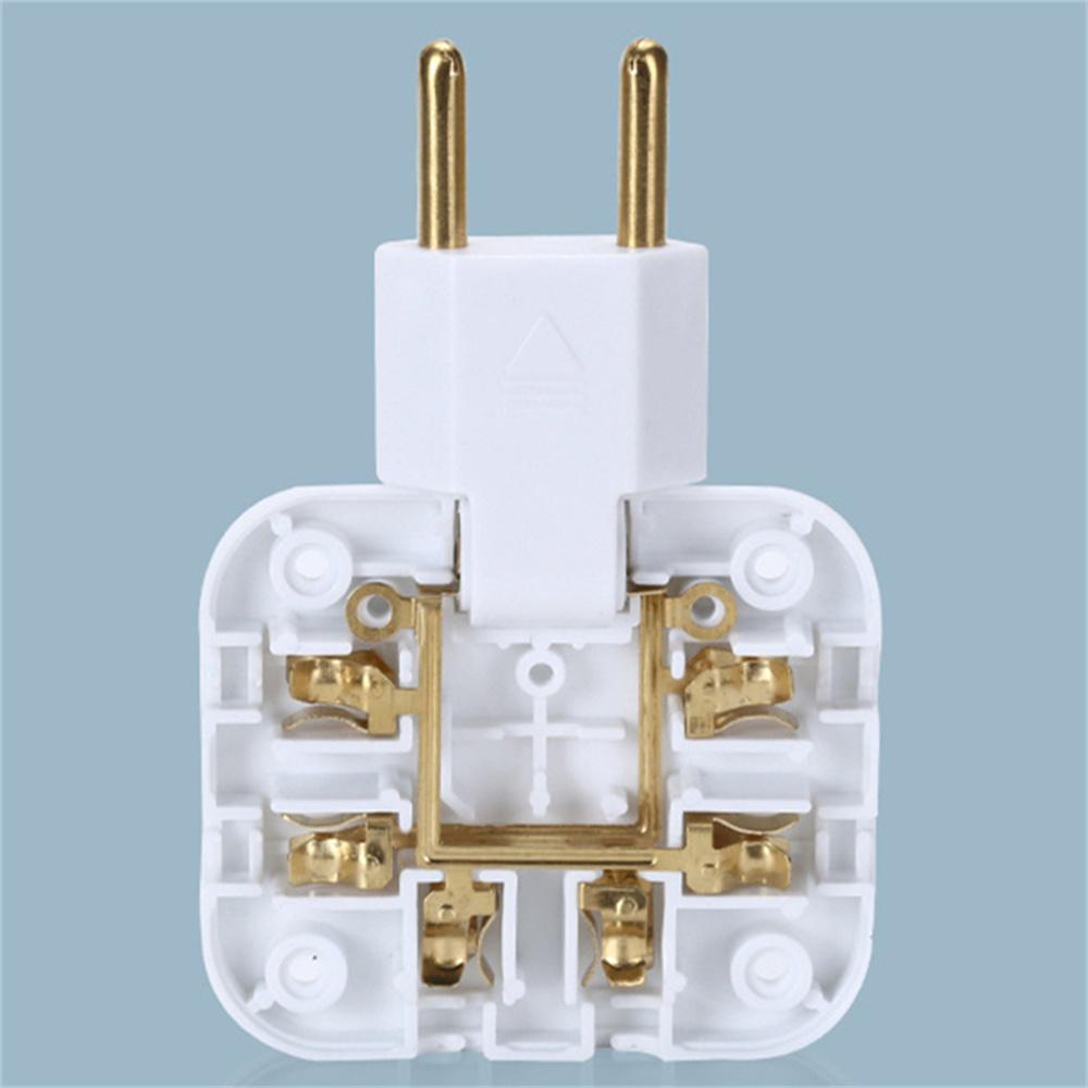 EU Plug 180 Degree Rotatable Socket Converter 3 In 1 EU To US Extension Plug Adapter Socket
