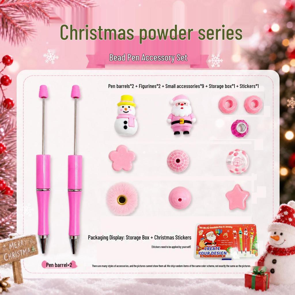 DIY Christmas Beaded Santa Claus Gel Ballpoint Pen