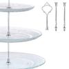 2/3 Tier Cake Stand Afternoon Tea Wedding Plates Party Tableware Golden/Silver Tier Cake Plate Stand Cupcake No Plate Zinc Alloy