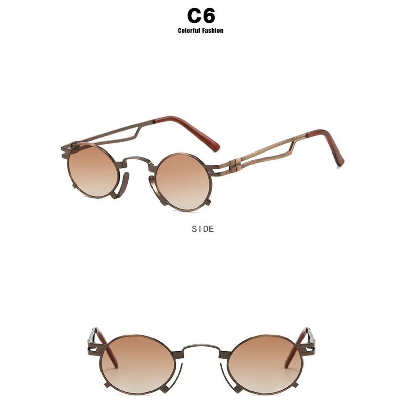 Women's sunglasses, small frame round sunglasses, men's and women's punk sunglasses.