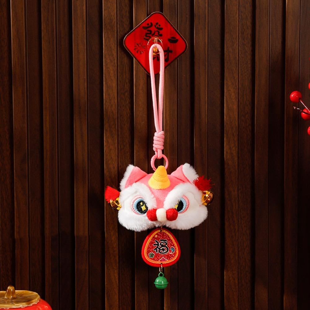 Bell Lion Dance Pendant Fortune Character Chinese New Year Gift  2026 Spring Festival
