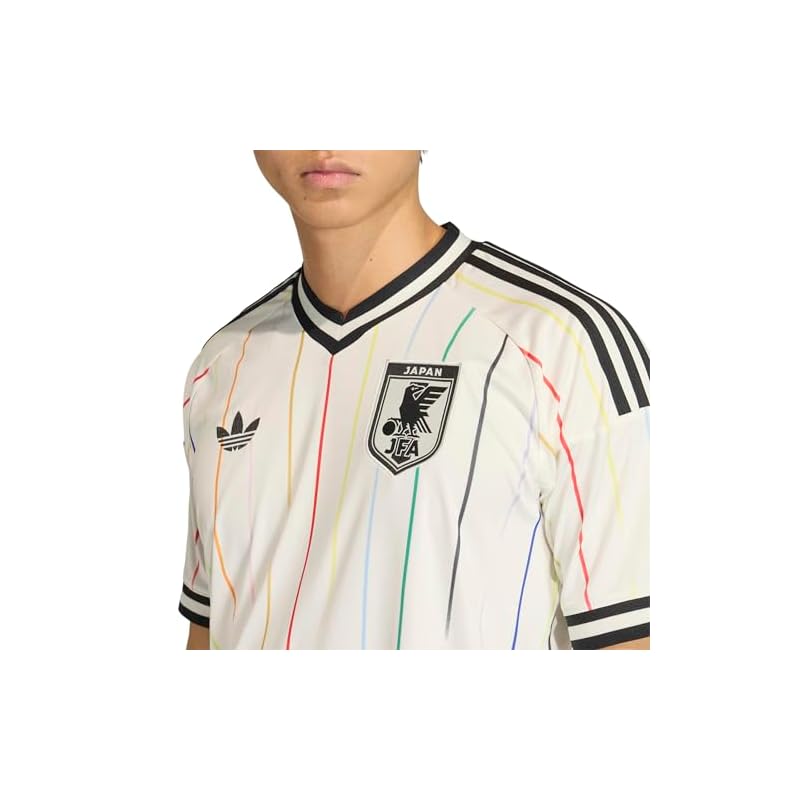 Adidas Short-Sleeve T-Shirt 2026 Japan National Football Team Away Replica Jersey Men's KLG77 Off-White/Black (JN1872) L