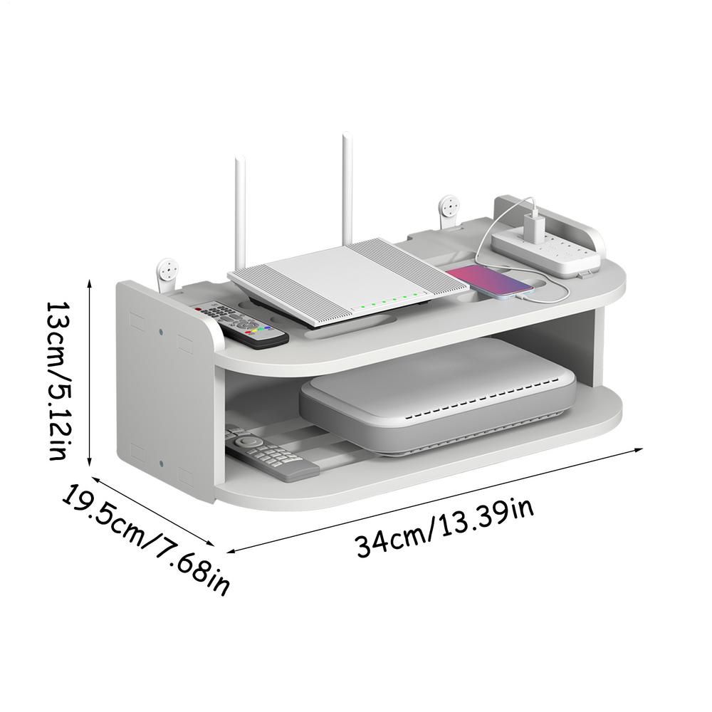 

Підвісна полиця Wi-Fi маршрутизатора Power Strip Multi Outlet TV Set Top Box кабель прихований плаваючий стелаж настінний тримач для зберігання Організатор