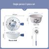 Pochacco Cartoon Ceramic 3-Piece Tableware Set