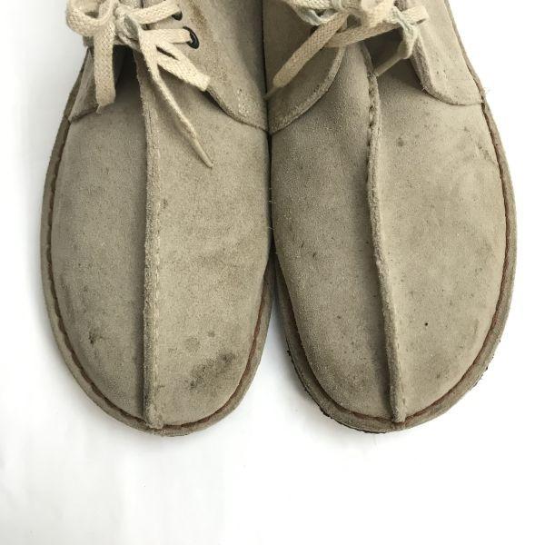 Clarks DESERT TREK Desertné topánky Chukka Béžový semiš Veľkosť 11.5 30.0cm(POUŽITÉ)