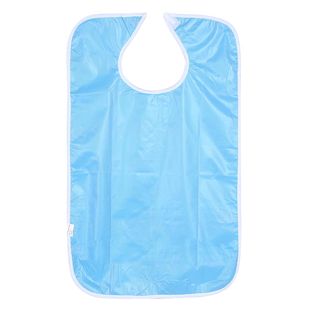 

Взрослый водонепроницаемый нагрудник для еды, двухслойный протектор одежды для еды для пожилых, хаки синий