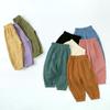 Spring Summer Lightweight Kids Double Layer Cotton Gauze Mosquito Repellent Pants Loose Lantern Long Pants for Boys and Girls