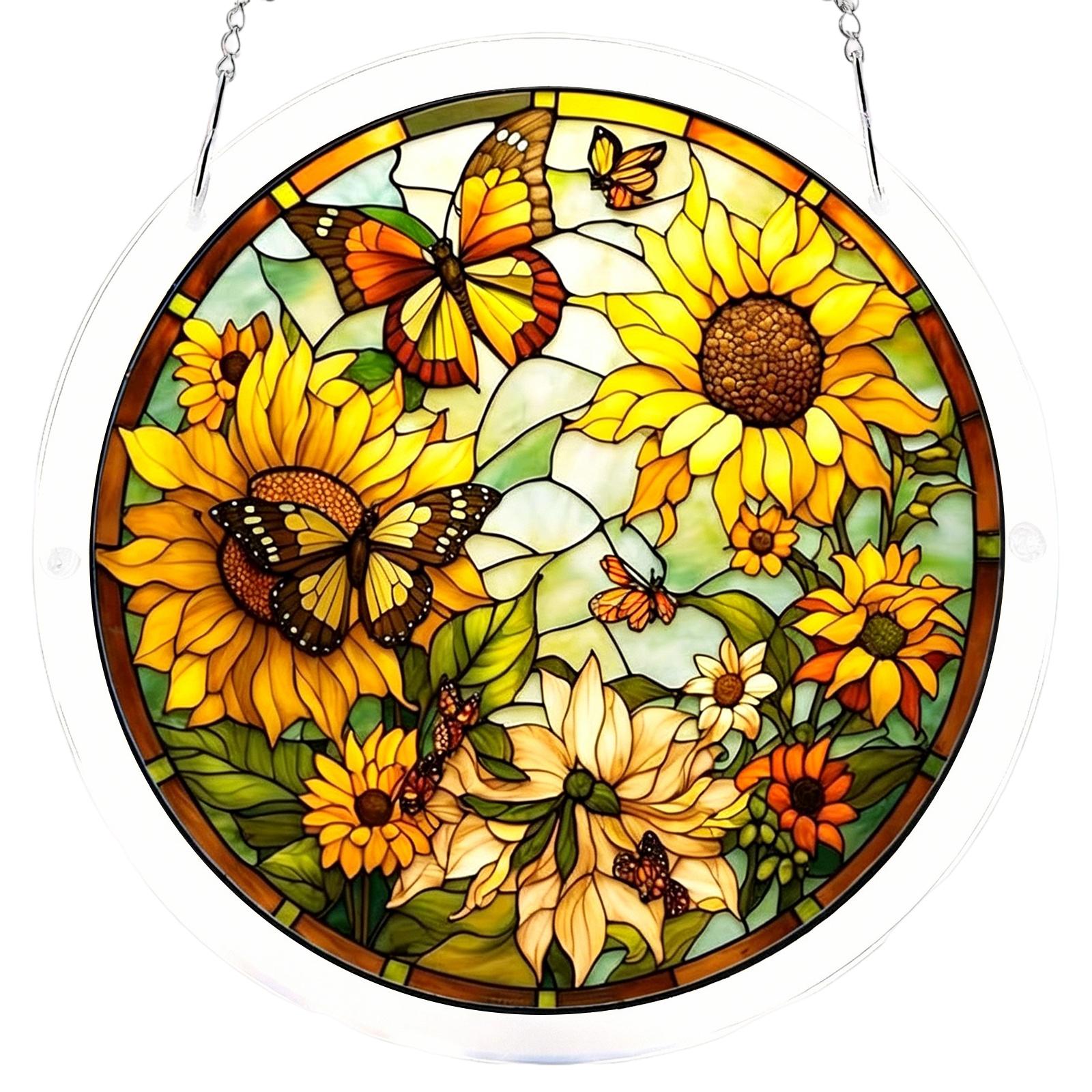 Acrylic Printed Decoration Suncatcher Multifunctional Creative Home Decor Pendant Landscape Puzzle Stained Glass Suncatchers