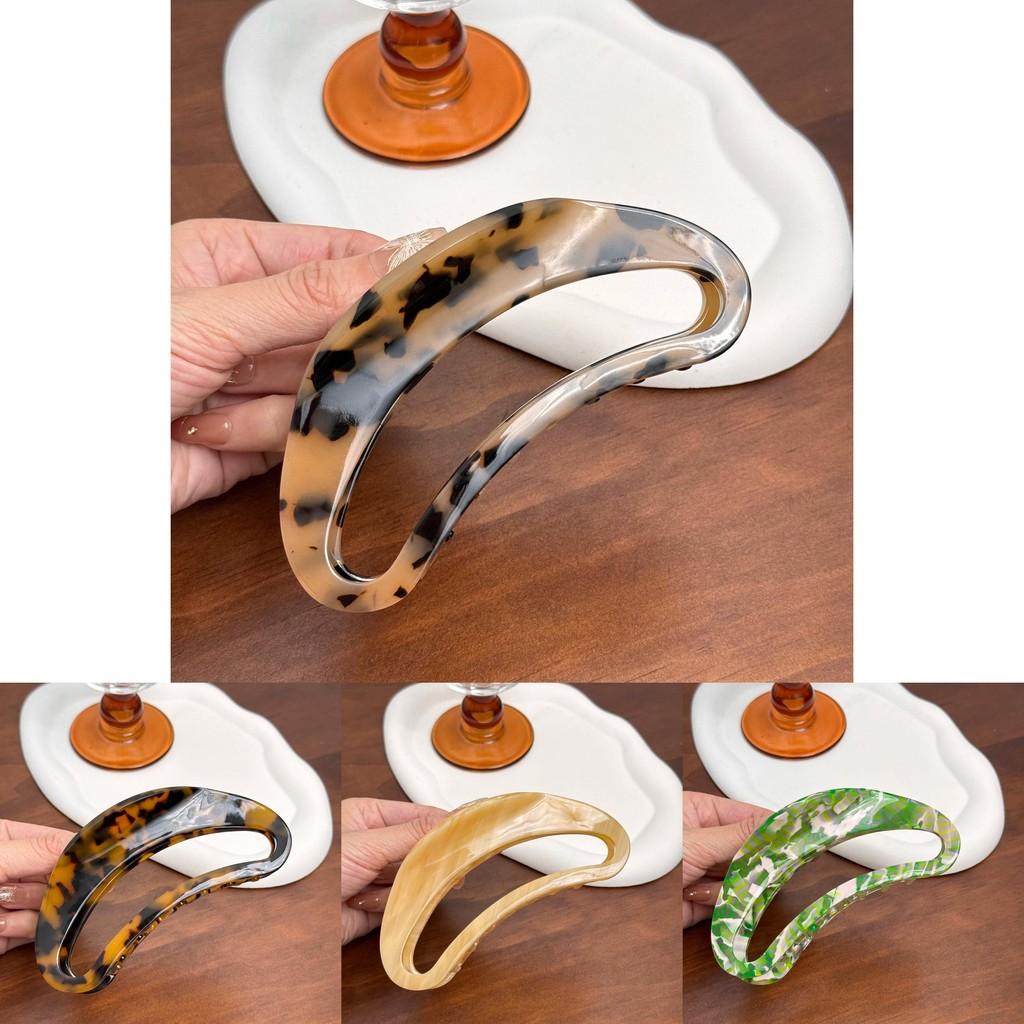 Chic Oversized Hollow Tortoise Hair Clip Classic Retro Style Acetate Claw Clip For Women