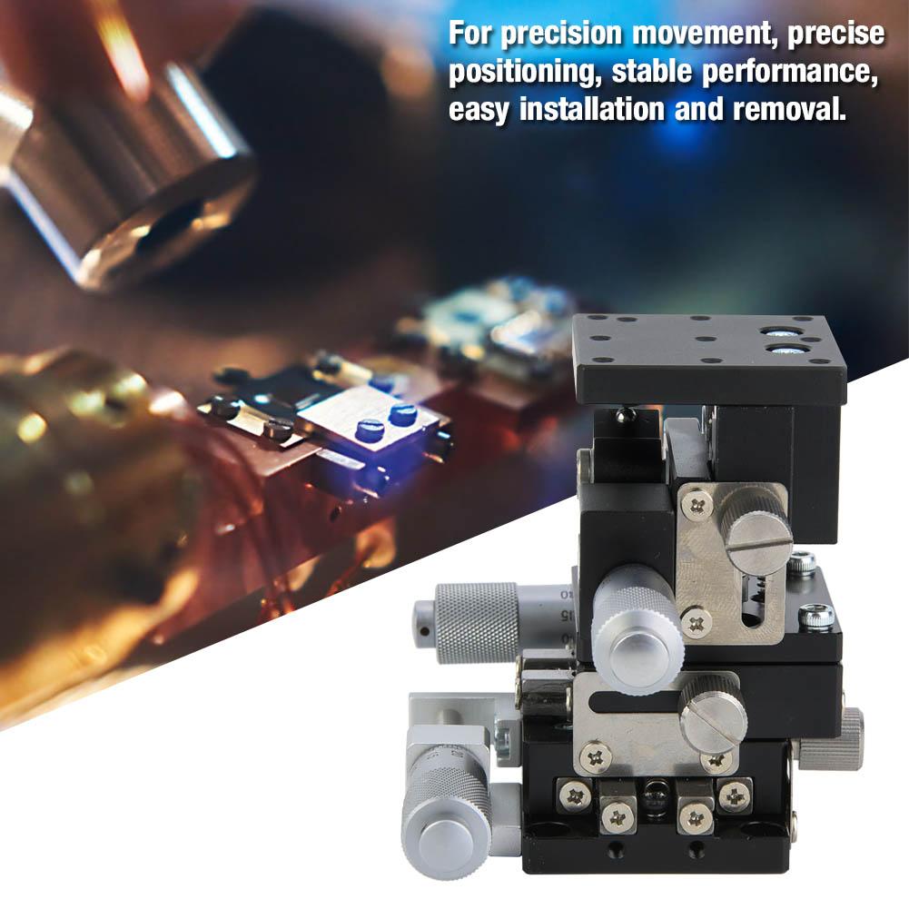 LD40 LM 3 Axes XYZ Linear Stage Trimming Platform Bearing Tuning Sliding Table 40x40mm