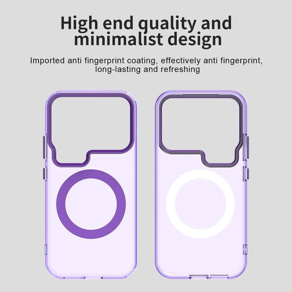 For iPhone 13 Pro Max Magnetic Case TPU + PC Clear Protective Phone Cover Compatible with MagSafe