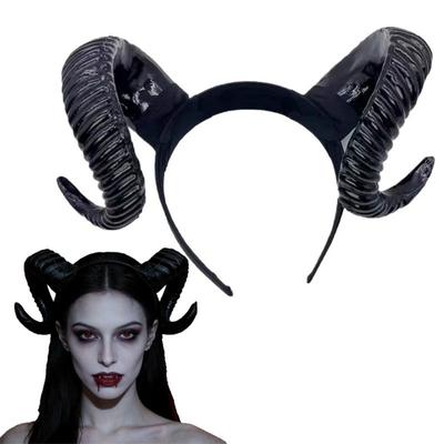 Reusable Devil Horn Headwear Halloween Cosplay Headpiece 2026 Demon Horn Headband Carnival Costume